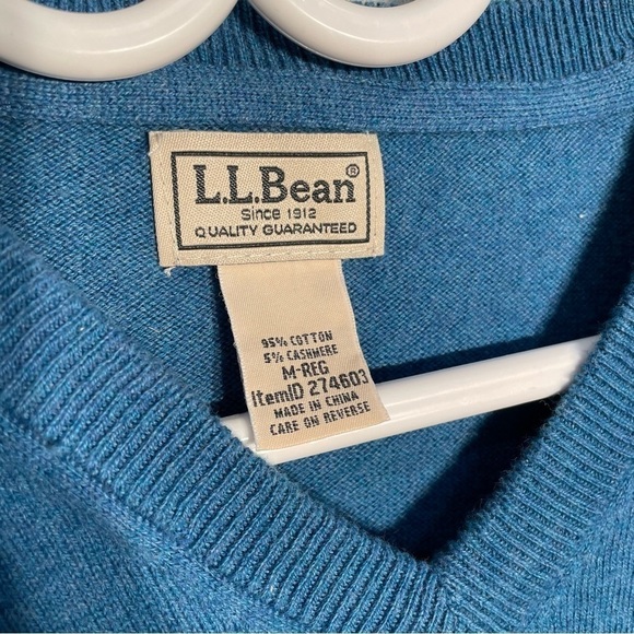 Men's Cotton/Cashmere Sweater, V-Neck men medium regular - Picture 3 of 8